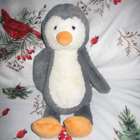 Jellycat | Toys | Htf Jellycat Bashful Penguin Grey White  HTF Jellycat Bashful Penguin grey white Plush RARE RETIRED orange feet